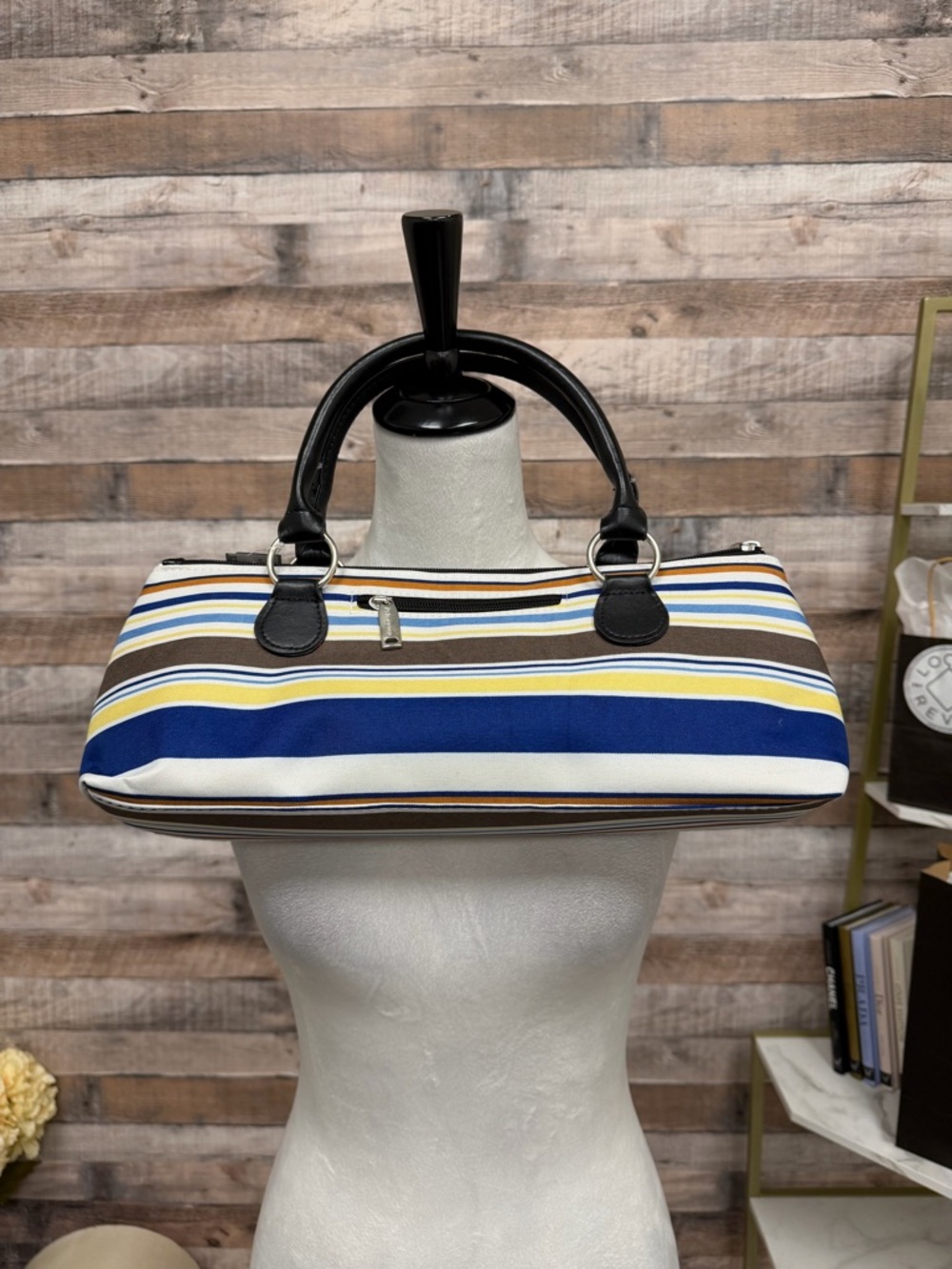 Primeware Nautical Stripe Insulated Wine Tote OS